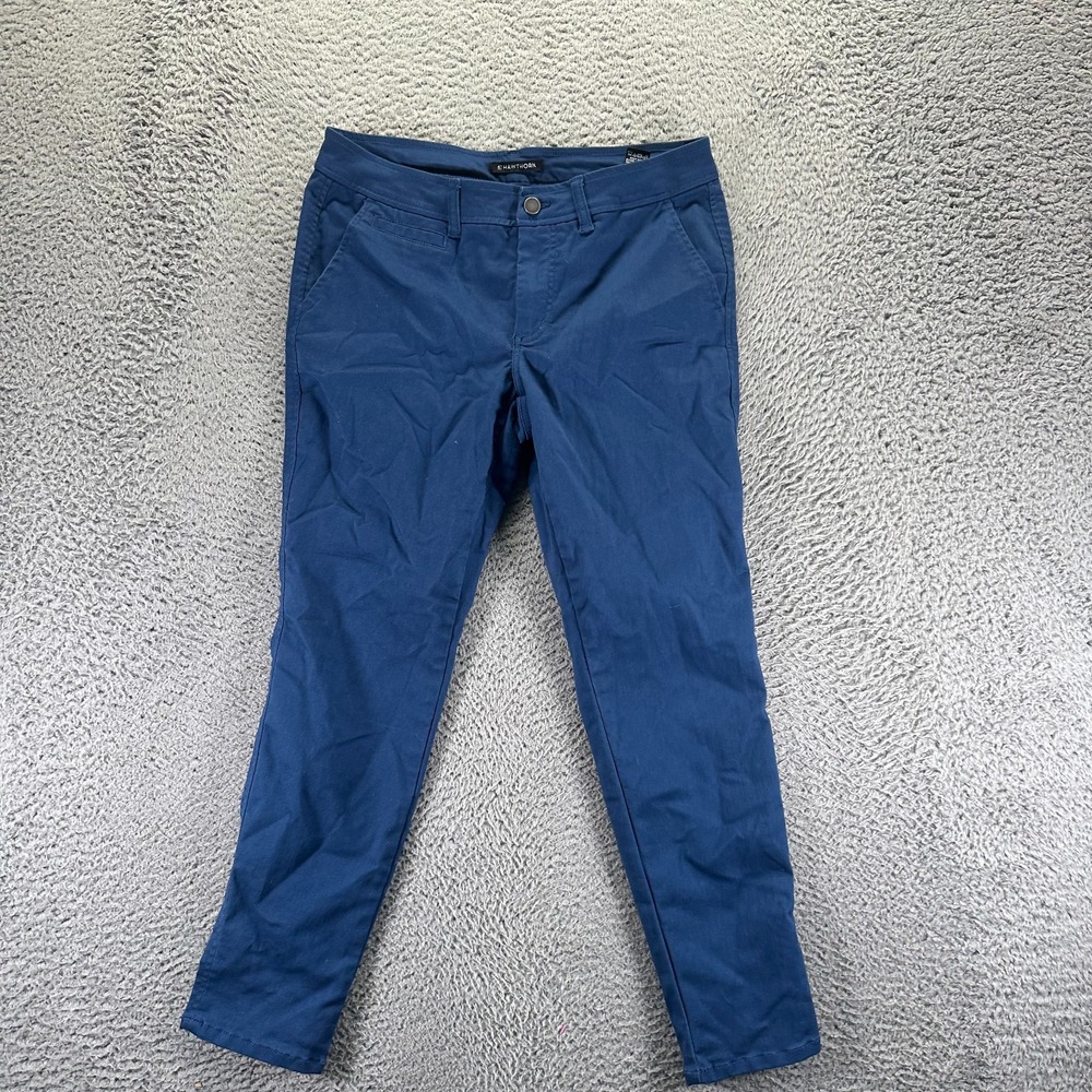 41 Hawthorn Pant Womens 10P Blue Cotton Chino Business Preppy Career Stretch